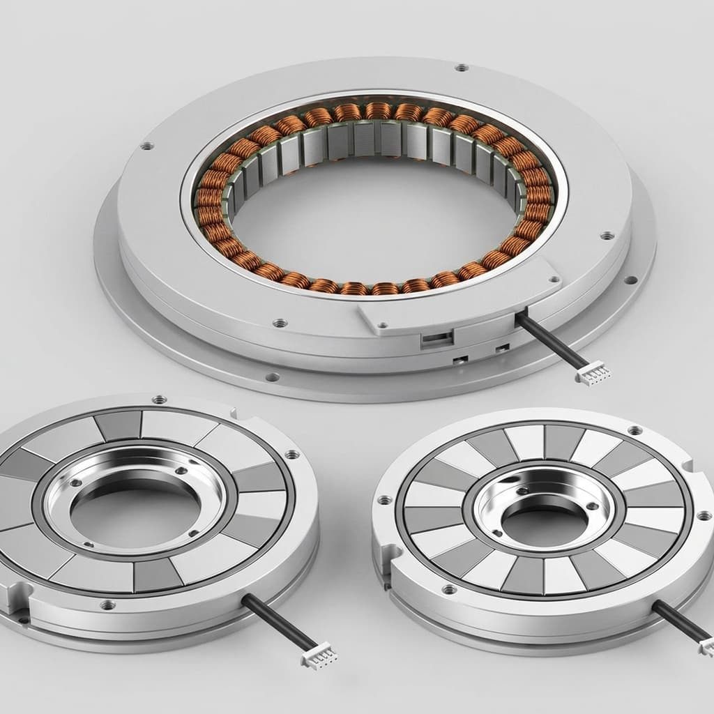 Frameless torque motor stator and permanent magnet rotor kit